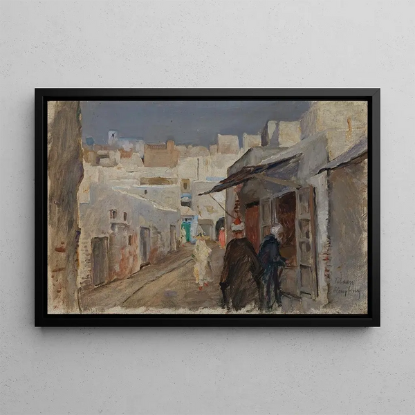 Rue à Tétouan - Wilhelm Hempfing — framed artwork on a wall