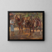 Horse-drawn carriage painting - Wilhelm Hähnel — framed artwork on a wall