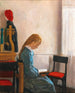 a girl with a book - Wilhelm Holter — artwork view