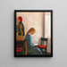 a girl with a book - Wilhelm Holter — framed artwork on a wall