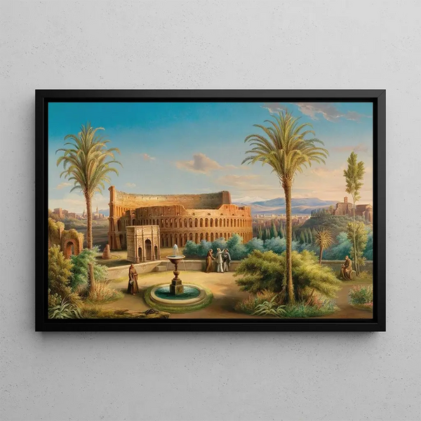 Rome devant le Colisée - Wilhelm Kandler — framed artwork on a wall