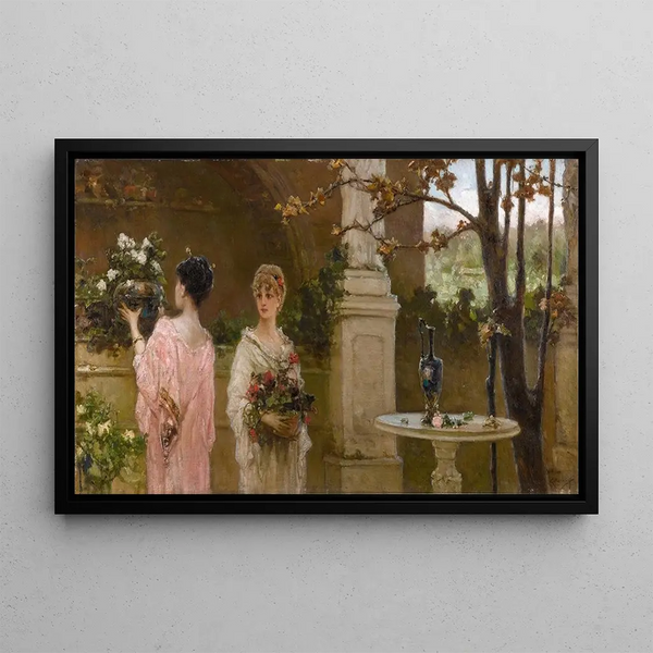 Flower Arrangement Painting - Wilhelm Kotarbinski — framed artwork on a wall