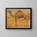 Dromedary Painting - Wilhelm Kuhnert — framed artwork on a wall