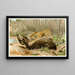 Jaguar Tuant un Tapir - Wilhelm Kuhnert — framed artwork on a wall