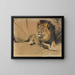Lion lying down - Wilhelm Kuhnert — framed artwork on a wall