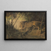 Lion heading towards the river - Wilhelm Kuhnert — framed artwork on a wall