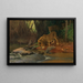 Lions at the jungle stream - Wilhelm Kuhnert — framed artwork on a wall