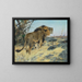 Lion rugissant - Wilhelm Kuhnert — framed artwork on a wall