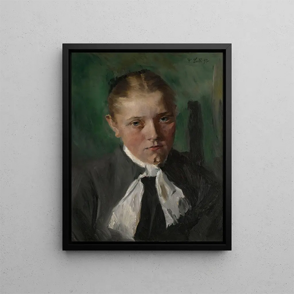 Paysanne - Wilhelm Leibl — framed artwork on a wall