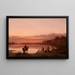 Sunset Landscape Painting - Wilhelm Leopolski — framed artwork on a wall