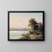 Partie au Chiemsee avec vue sur l'île des Herren au petit matin - Wilhelm Lichtenheld — framed artwork on a wall