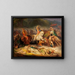 The Battle of Hermann in the Teutoburg Forest - Wilhelm Lindenschmit the Elder — framed artwork on a wall