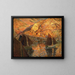 Sunset Painting in Brittany - Wilhelm Ludwig Lehmann — framed artwork on a wall