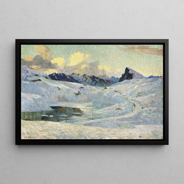 Col du Bernina - Wilhelm Ludwig Lehmann — framed artwork on a wall