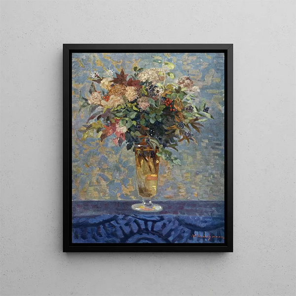 Autumn Bouquet - Wilhelm Ludwig Lehmann — framed artwork on a wall
