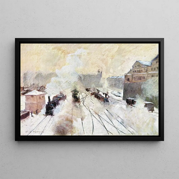 Spring Munich Painting - Wilhelm Ludwig Lehmann — framed artwork on a wall