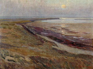 Lever de lune sur l'île de Sylt - Wilhelm Ludwig Lehmann — artwork view