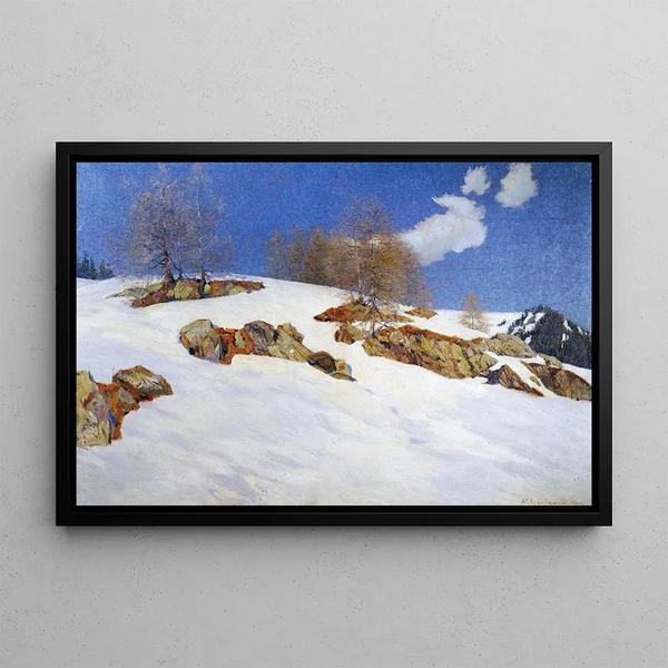 Sun of Mars at Davos - Wilhelm Ludwig Lehmann — framed artwork on a wall