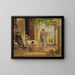 Child learning to walk - Wilhelm Marstrand — framed artwork on a wall