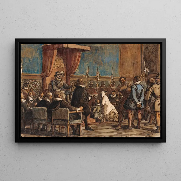 Chr 4 Load the bad days, order and the sword of the forger Christopher Rosenkrantz - Wilhelm Marstrand — framed artwork on a wall