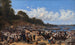 The Faithful arriving by boat at the parish church of Leksand on Lake Siljan, Sweden - Wilhelm Marstrand — artwork view