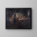 College political painting, after Act I, Scene 2 of La Tinker politique by Ludvig Holberg - Wilhelm Marstrand — framed artwork on a wall