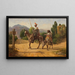 Don Quichotte et Sancho Panza à un carrefour - Wilhelm Marstrand — framed artwork on a wall