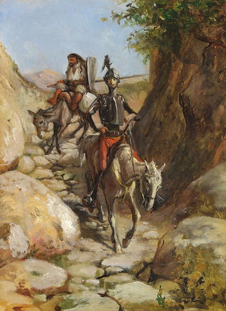 Wilhelm Marstrand - Don Quixote og Sancho Pancha kommer hjem fra de sorte bjerge.webp