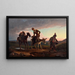 La première chevauchée de Don Quichotte vers chez lui - Wilhelm Marstrand — framed artwork on a wall