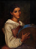 Italian girl with a tambourine blue - Wilhelm Marstrand — artwork view