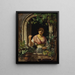 Italian Woman Greeting from a Window, late 1850s - Wilhelm Marstrand — framed artwork on a wall