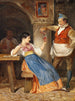 Krofatter serving red wine to an Italian young woman - Wilhelm Marstrand — artwork view