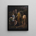 Nausicaa painting brings the clothes of the shipwrecked Ulysses - Wilhelm Marstrand — framed artwork on a wall