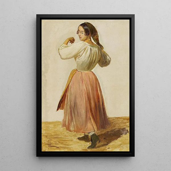 Study of an Italian Dancer - Wilhelm Marstrand — framed artwork on a wall
