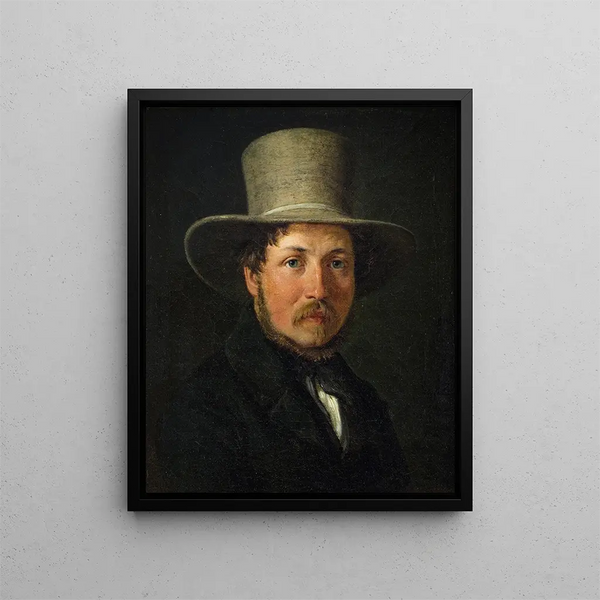 The painter Christen Købke - Wilhelm Marstrand — framed artwork on a wall
