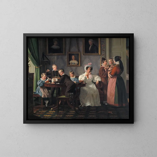 La famille Waagepetersen - Wilhelm Marstrand — framed artwork on a wall