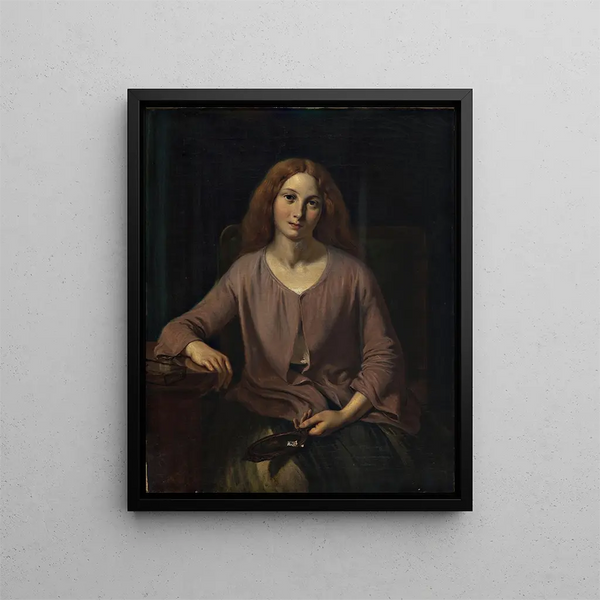 Female Venetian in the Toilets - Wilhelm Marstrand — framed artwork on a wall