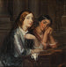 Women of Venice in a church, sketch for a painting of the same title, 1854 - Wilhelm Marstrand — artwork view