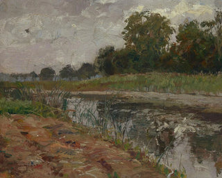 Riverbank painting - Wilhelm Nagel — artwork view