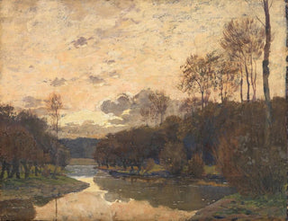 Spring Evening Landscape Painting - Wilhelm Nagel — artwork view