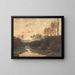 Spring Evening Landscape Painting - Wilhelm Nagel — framed artwork on a wall
