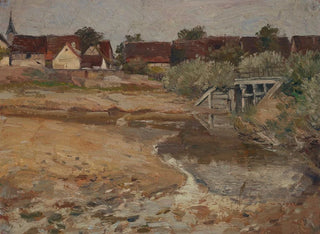 in front of the village - Wilhelm Nagel — artwork view