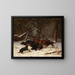 Hunting the Bear - Wilhelm Reinhardt — framed artwork on a wall