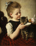 Girl with a Cat - Wilhelm Schütze — artwork view