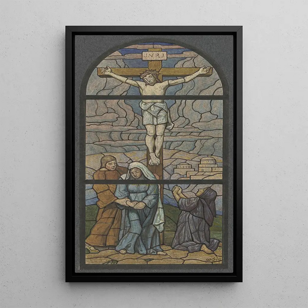 Christ crucified - Wilhelm Sasnal — framed artwork on a wall