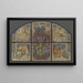 Saint Michael with the Dragon and Other Scenes - Wilhelm Sasnal — framed artwork on a wall