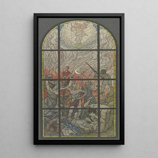 Les Damnés - Wilhelm Sasnal — framed artwork on a wall