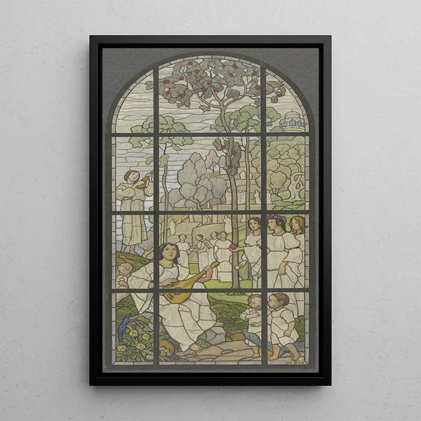Les Bienheureux - Wilhelm Sasnal — framed artwork on a wall