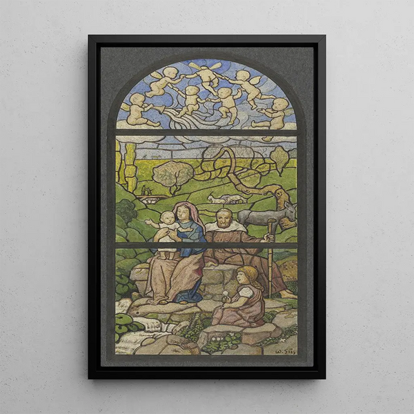 The Calm During the Escape - Wilhelm Sasnal — framed artwork on a wall
