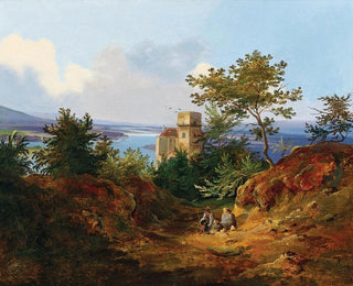 View of the Danube Valley with the Ruins of Greifenstein - Wilhelm Steinfeld — artwork view